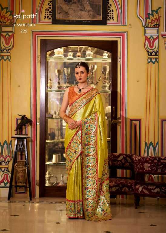 Rajpath Presents Virashat Silk Wholesale Soft Tissue Silk Party Wear Sarees Catalog Wholesaler And Exporter 