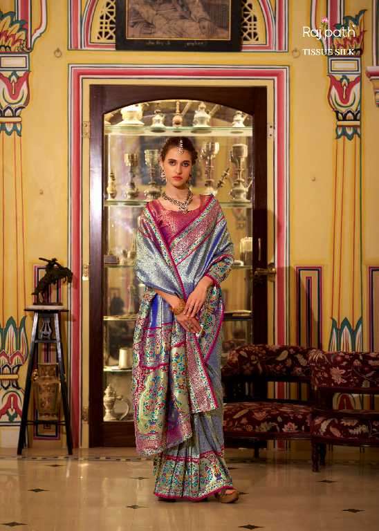 Rajpath Presents Virashat Silk Wholesale Soft Tissue Silk Party Wear Sarees Catalog Wholesaler And Exporter 