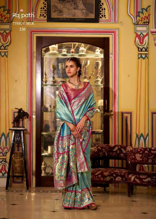 Rajpath Presents Virashat Silk Wholesale Soft Tissue Silk Party Wear Sarees Catalog Wholesaler And Exporter 