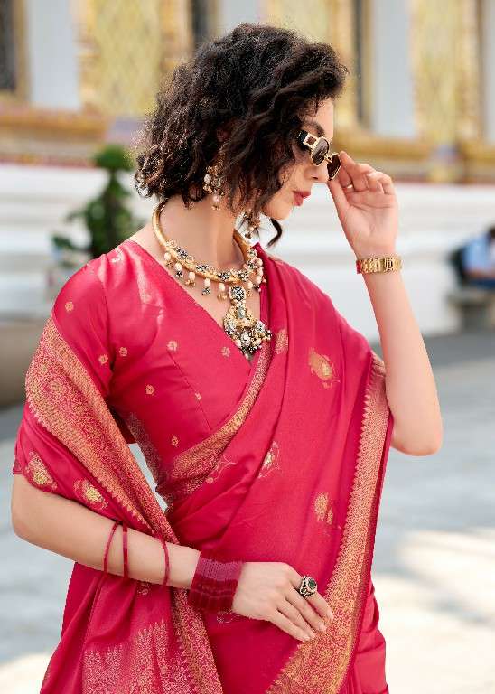Rajpath Presents White Rose Wholesale Sattin Silk Fabrics Indian Sarees Catalog Wholesaler And Exporter 