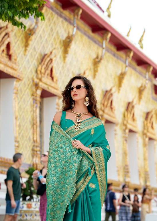 Rajpath Presents White Rose Wholesale Sattin Silk Fabrics Indian Sarees Catalog Wholesaler And Exporter 