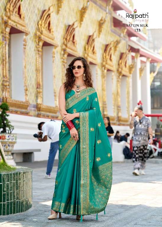 Rajpath Presents White Rose Wholesale Sattin Silk Fabrics Indian Sarees Catalog Wholesaler And Exporter 