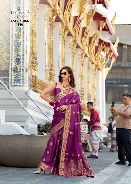 Rajpath Presents White Rose Wholesale Sattin Silk Fabrics Indian Sarees Catalog Wholesaler And Exporter 