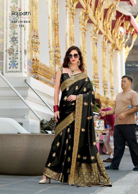 Rajpath Presents White Rose Wholesale Sattin Silk Fabrics Indian Sarees Catalog Wholesaler And Exporter 