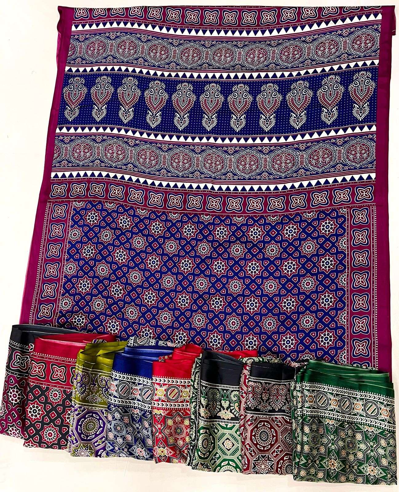 RAJTEX PRESENTS KASTOOR 413001-413009 SATIN CRAPE NEW DESIGN SAREES CATALOG WHOLESALER AND EXPORTER 