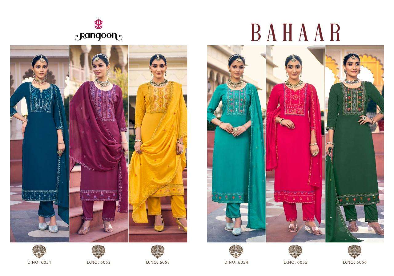 Rangoon Bahaar Readymade Ladies Suits Catalog Wholesaler And Exporter 