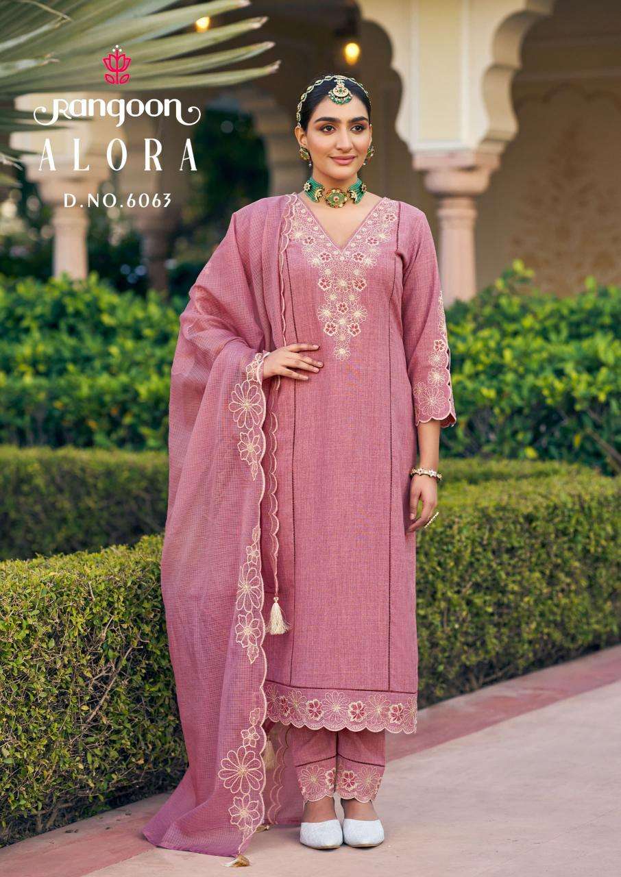 Rangoon Presents Alora cotton readymade gorgeous look 3pcs Kurtis Catalog Wholesaler And exporter 