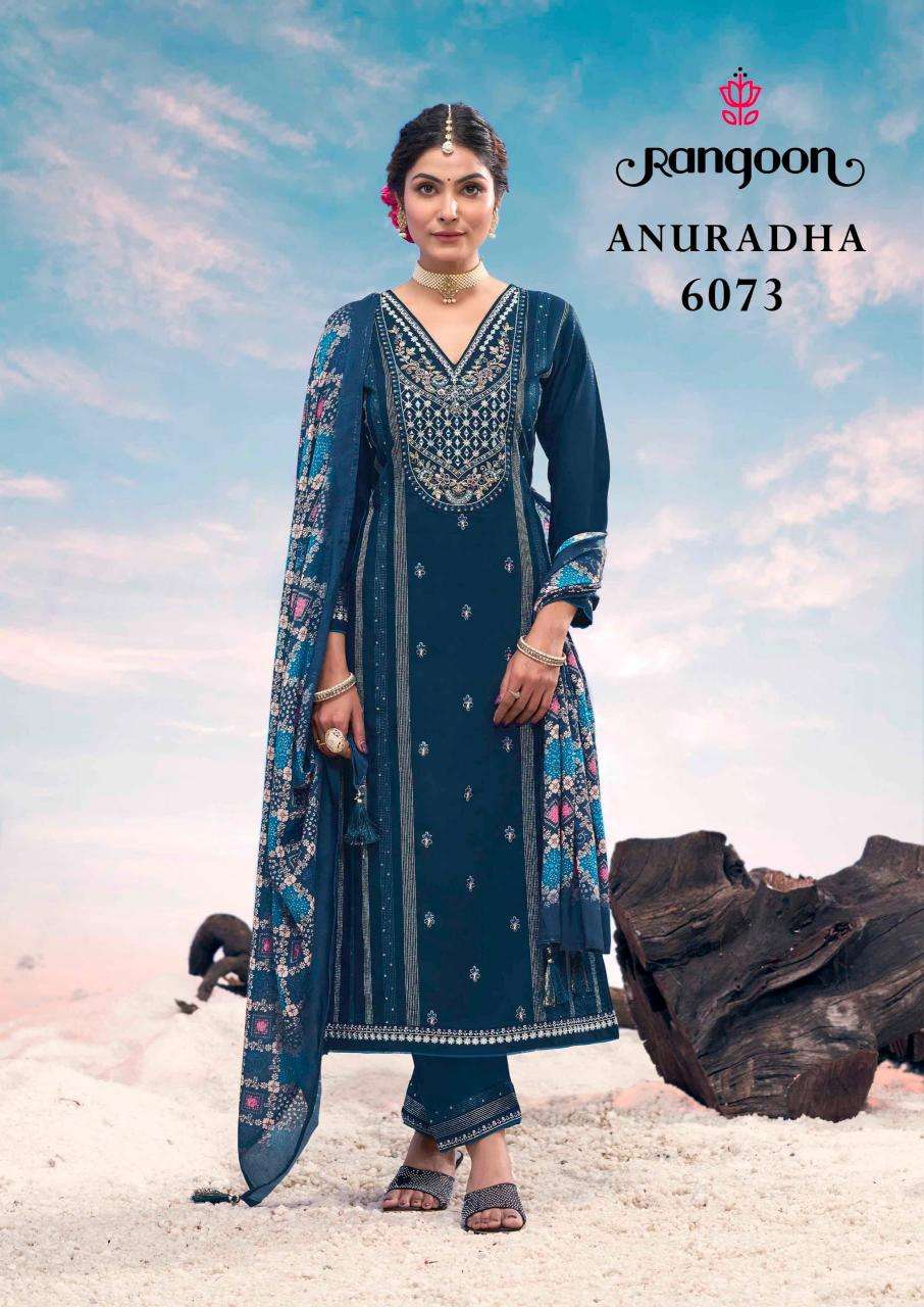 Rangoon Presents Anuradha Rayon Readymade Classic Salwar Suits Catalog Wholesaler And Exporter 