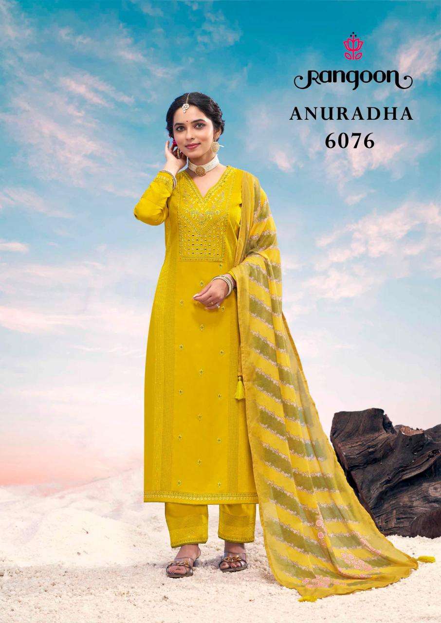 Rangoon Presents Anuradha Rayon Readymade Classic Salwar Suits Catalog Wholesaler And Exporter 