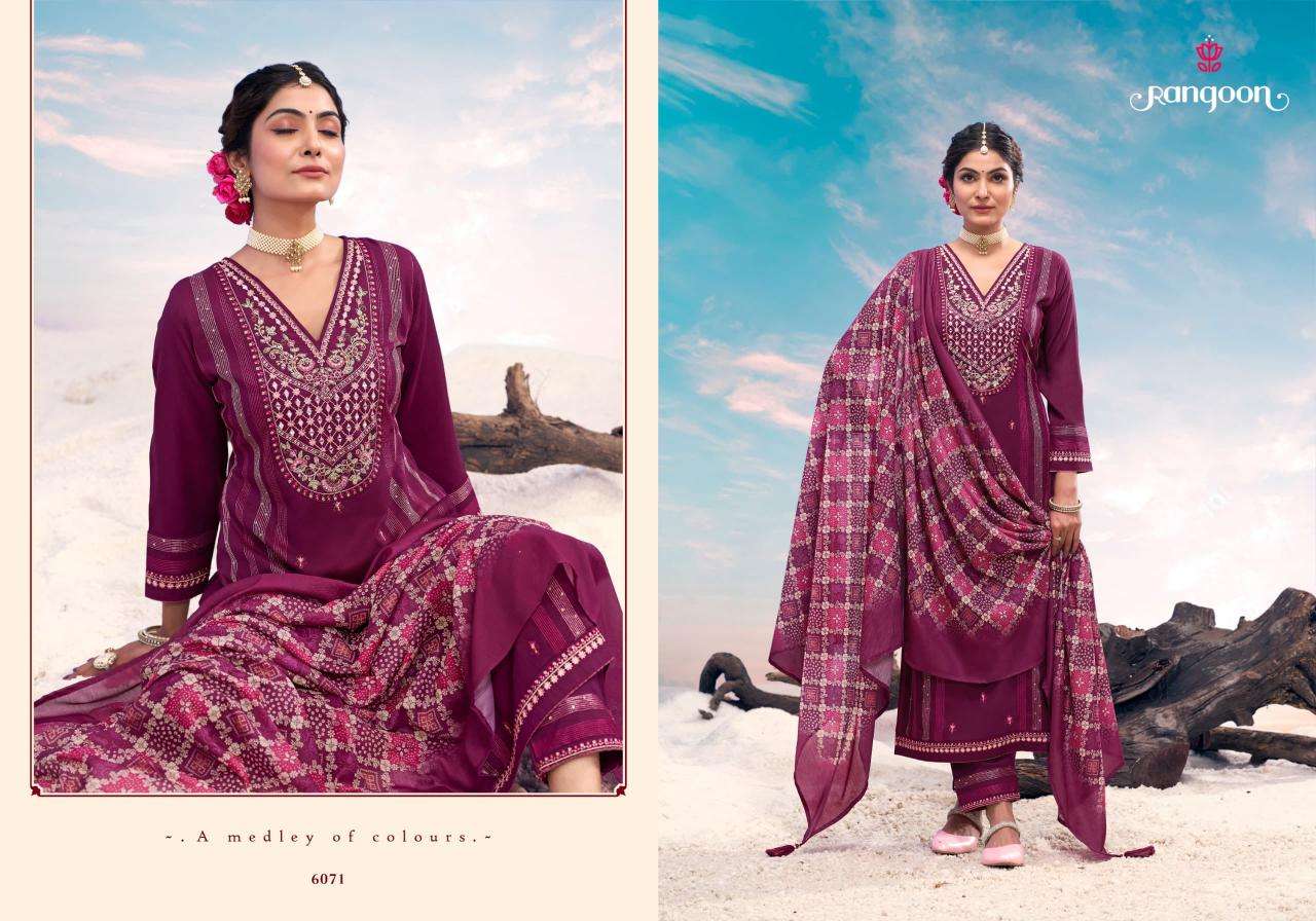 Rangoon Presents Anuradha Rayon Readymade Classic Salwar Suits Catalog Wholesaler And Exporter 