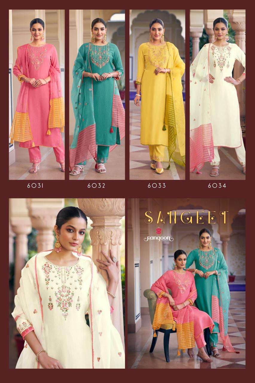 Rangoon Presents Sangeet Viscose Fully Stitch Pretty Look Catalog Wholesaler And Exporter In Surat
