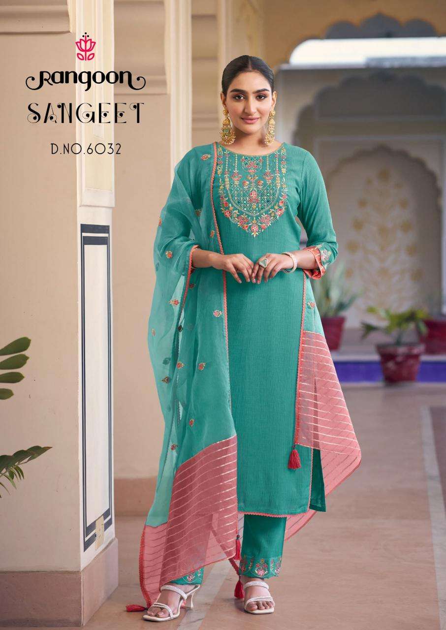 Rangoon Presents Sangeet Viscose Fully Stitch Pretty Look Catalog Wholesaler And Exporter In Surat