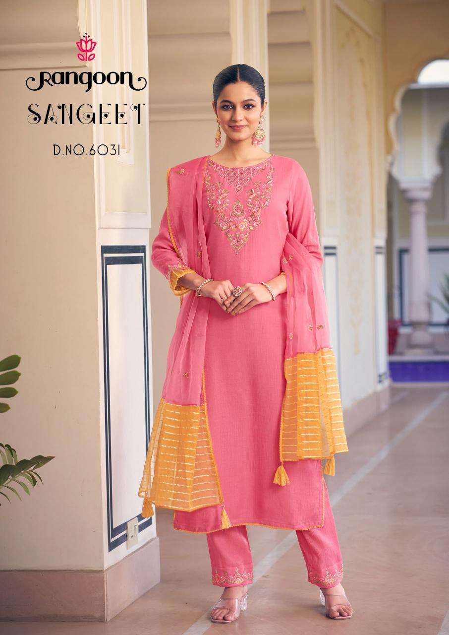Rangoon Presents Sangeet Viscose Fully Stitch Pretty Look Catalog Wholesaler And Exporter In Surat