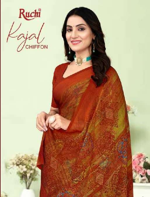 Ruchi Presents Kajal Chiffon Vol-1 Wholesale Black Magic Chiffon Sarees Catalog Wholesaler And Exporter 