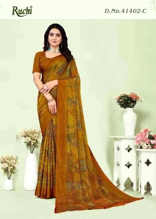Ruchi Presents Kajal Chiffon Vol-1 Wholesale Black Magic Chiffon Sarees Catalog Wholesaler And Exporter 