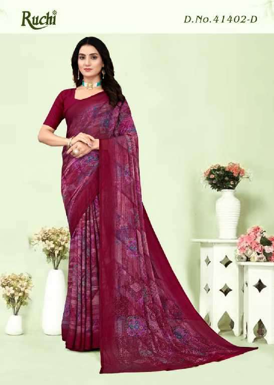 Ruchi Presents Kajal Chiffon Vol-1 Wholesale Black Magic Chiffon Sarees Catalog Wholesaler And Exporter 
