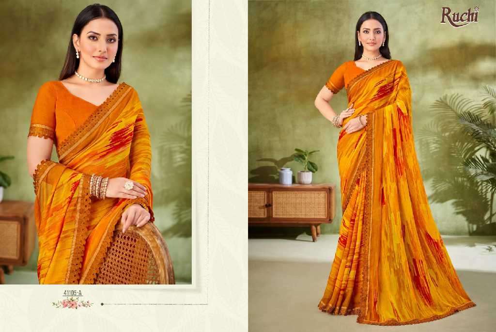 Ruchi Presents Savera Vol-11 Wholesale Chiffon Sarees Catalog Wholesaler And Exporter
