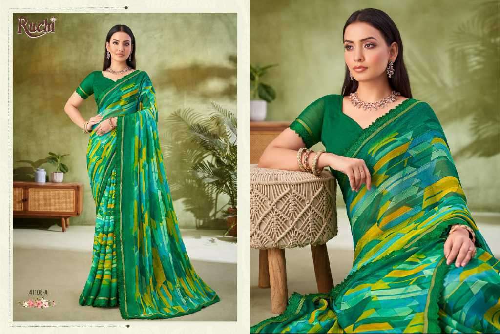 Ruchi Presents Savera Vol-11 Wholesale Chiffon Sarees Catalog Wholesaler And Exporter