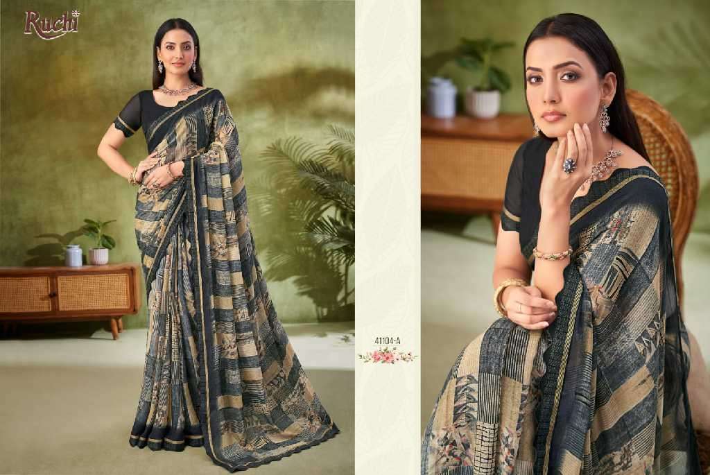 Ruchi Presents Savera Vol-11 Wholesale Chiffon Sarees Catalog Wholesaler And Exporter