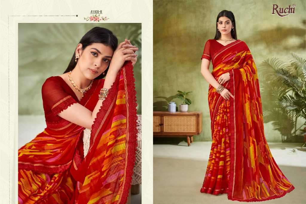 Ruchi Presents Savera Vol-11 Wholesale Chiffon Sarees Catalog Wholesaler And Exporter