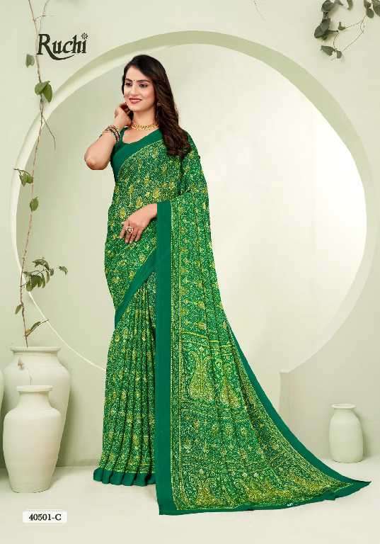 Ruchi Presents Star Chiffon Vol-188 Printed Casual Wear Sarees Catalog Wholesaler And exporter