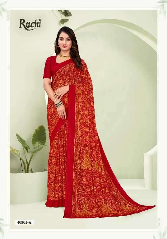 Ruchi Presents Star Chiffon Vol-188 Printed Casual Wear Sarees Catalog Wholesaler And exporter