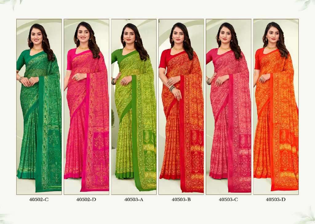 Ruchi Presents Star Chiffon Vol-188 Printed Casual Wear Sarees Catalog Wholesaler And exporter