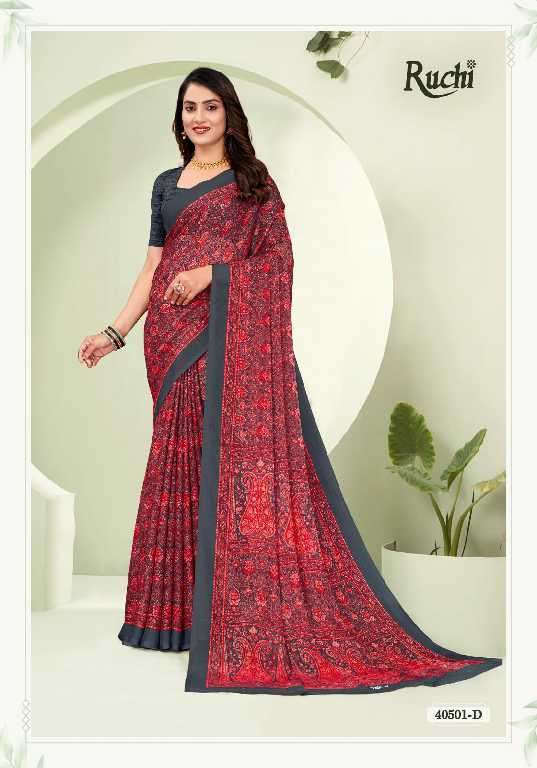 Ruchi Presents Star Chiffon Vol-188 Printed Casual Wear Sarees Catalog Wholesaler And exporter