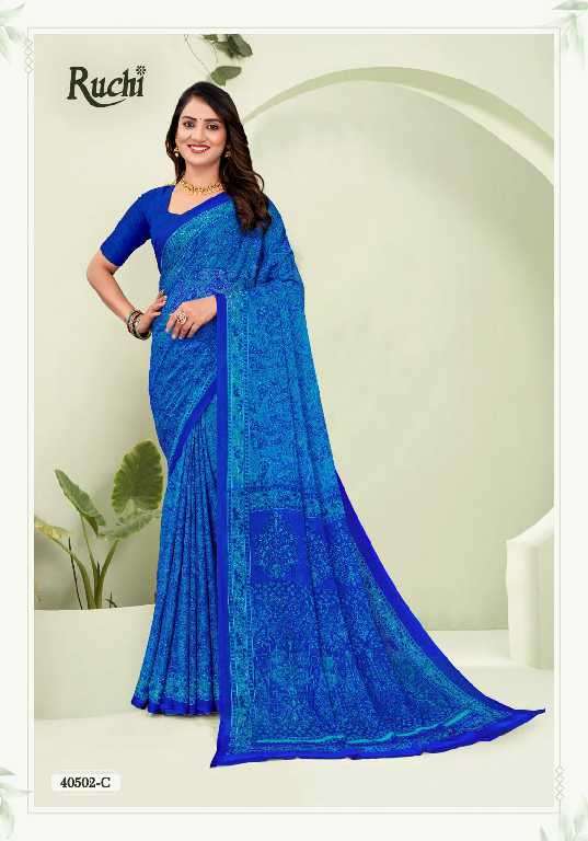 Ruchi Presents Star Chiffon Vol-188 Printed Casual Wear Sarees Catalog Wholesaler And exporter