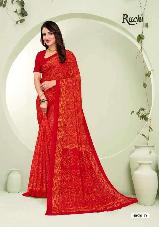 Ruchi Presents Star Chiffon Vol-188 Printed Casual Wear Sarees Catalog Wholesaler And exporter