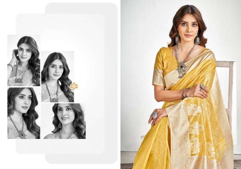 Sarha Presents Sannidhi Attractive Look Tissue With Zari Weaving Saree Catalog Wholesaler And Exporter 