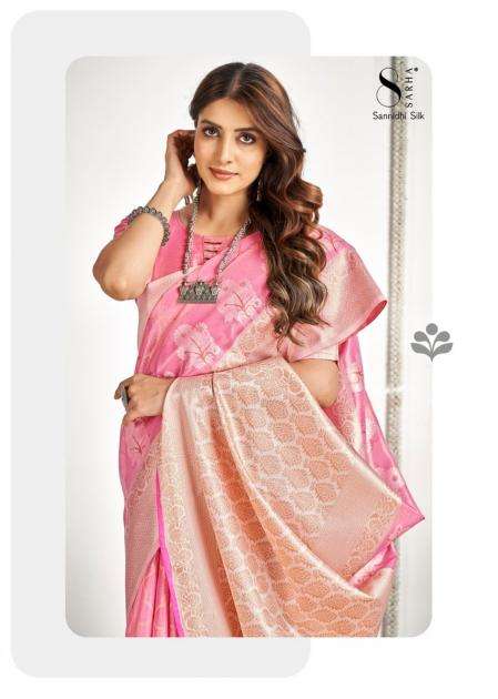 Sarha Presents Sannidhi Attractive Look Tissue With Zari Weaving Saree Catalog Wholesaler And Exporter 