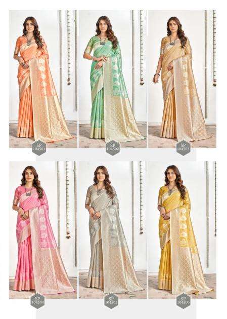 Sarha Presents Sannidhi Attractive Look Tissue With Zari Weaving Saree Catalog Wholesaler And Exporter 