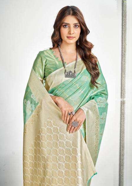 Sarha Presents Sannidhi Attractive Look Tissue With Zari Weaving Saree Catalog Wholesaler And Exporter 