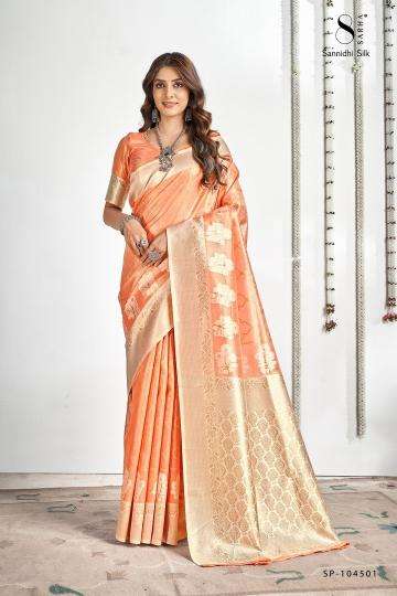Sarha Presents Sannidhi Attractive Look Tissue With Zari Weaving Saree Catalog Wholesaler And Exporter 