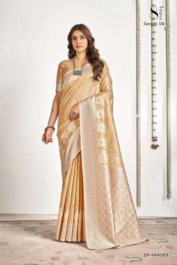 Sarha Presents Sannidhi Attractive Look Tissue With Zari Weaving Saree Catalog Wholesaler And Exporter 