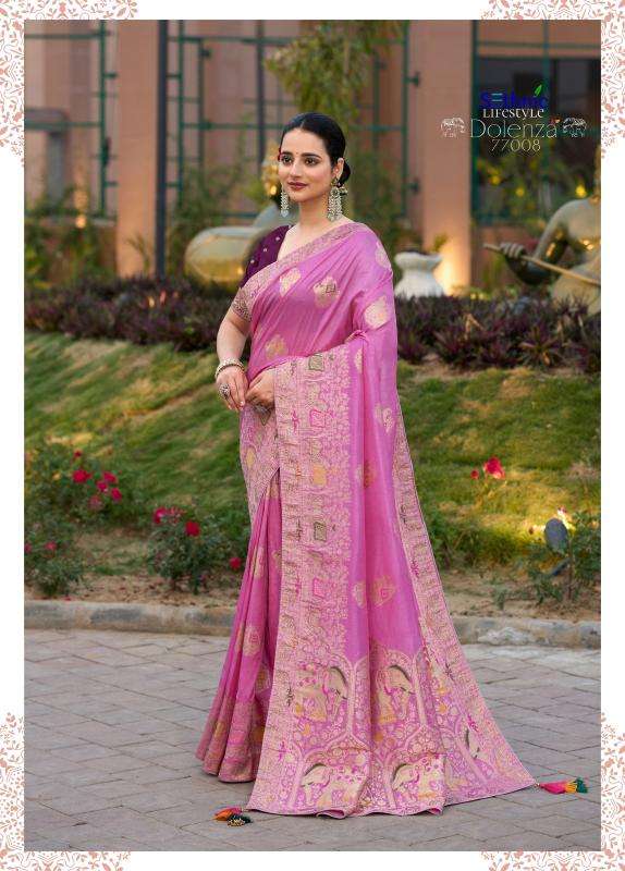 Sethnic Lifestyle Dolenza Vol-2 Dola Silk Womens Indian Sarees Catalog Wholesaler And Exporter In Surat