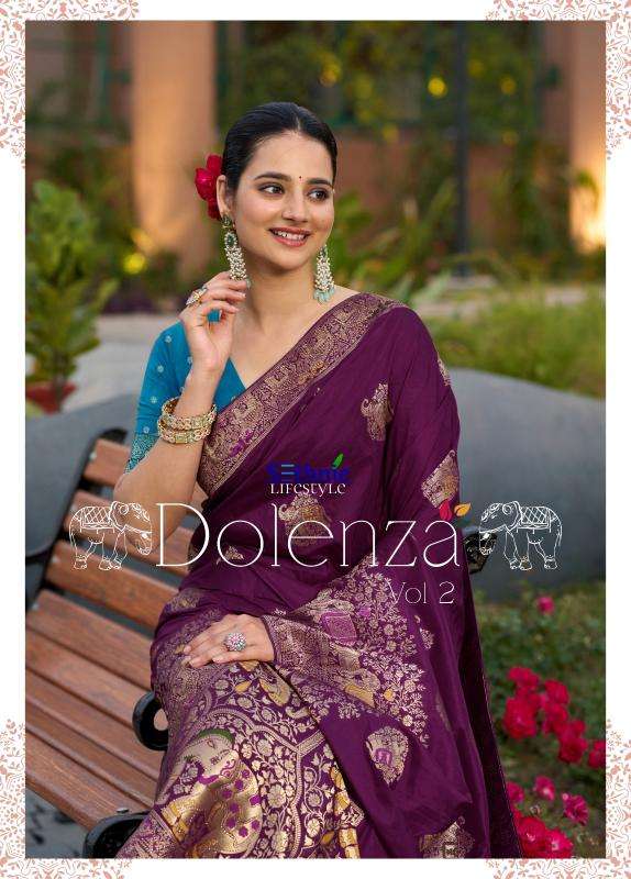 Sethnic Lifestyle Dolenza Vol-2 Dola Silk Womens Indian Sarees Catalog Wholesaler And Exporter In Surat