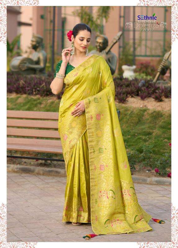 Sethnic Lifestyle Dolenza Vol-2 Dola Silk Womens Indian Sarees Catalog Wholesaler And Exporter In Surat
