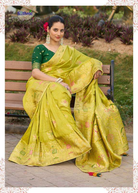 Sethnic Lifestyle Dolenza Vol-2 Dola Silk Womens Indian Sarees Catalog Wholesaler And Exporter In Surat