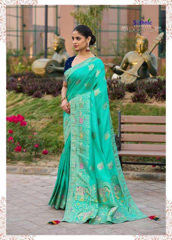 Sethnic Lifestyle Dolenza Vol-2 Dola Silk Womens Indian Sarees Catalog Wholesaler And Exporter In Surat