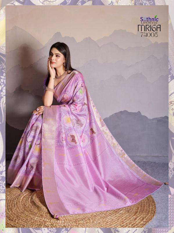 Sethnic Lifestyle Presents Mriga Patolsi Dola Satin Trendy Sarees Catalog Wholesaler And Exporter 