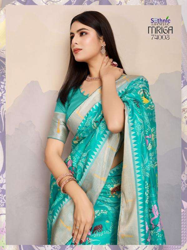 Sethnic Lifestyle Presents Mriga Patolsi Dola Satin Trendy Sarees Catalog Wholesaler And Exporter 