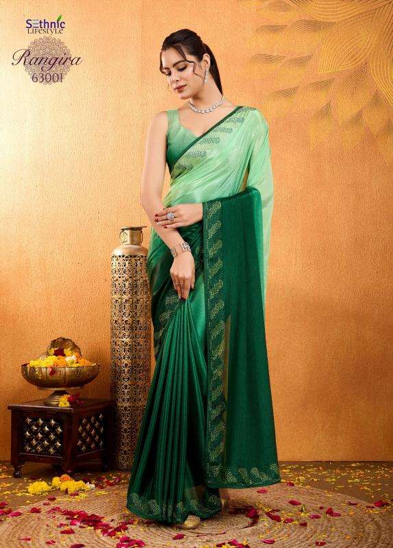 sethnic lifestyle presents rangira chinon stylish look saree catalog wholesaler and exporter in surat