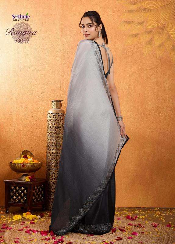 sethnic lifestyle presents rangira chinon stylish look saree catalog wholesaler and exporter in surat
