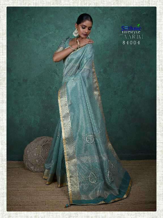 Sethnic Presents Taarini Handwork Linen Wholesale Ethnic Sarees Catalog Wholesaler And Exporter 