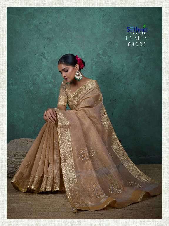 Sethnic Presents Taarini Handwork Linen Wholesale Ethnic Sarees Catalog Wholesaler And Exporter 