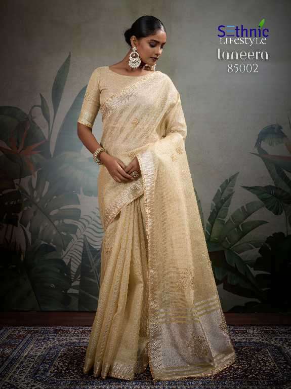 Sethnic Presents Taneera Zardost Edit Wholesale Linen Tissue With Rich Pallu Sarees Catalog Wholesaler And Exporter 