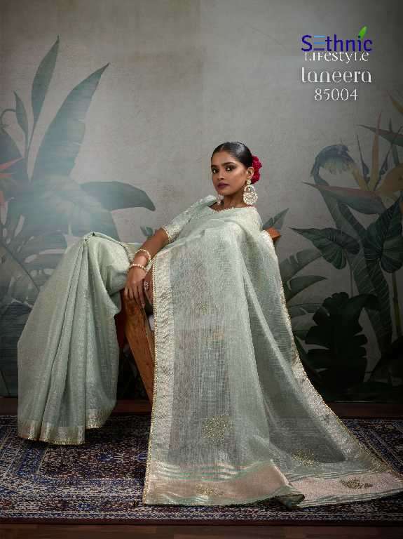 Sethnic Presents Taneera Zardost Edit Wholesale Linen Tissue With Rich Pallu Sarees Catalog Wholesaler And Exporter 