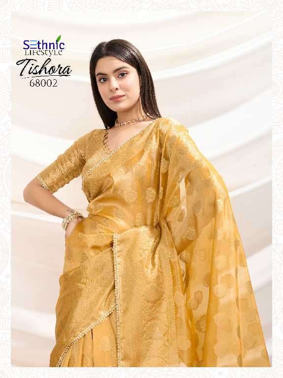 Sethnic Presents Tishora Wholesale Crush Tissue Silk Party Wear Sarees Catalog WHolesaler And exporter 